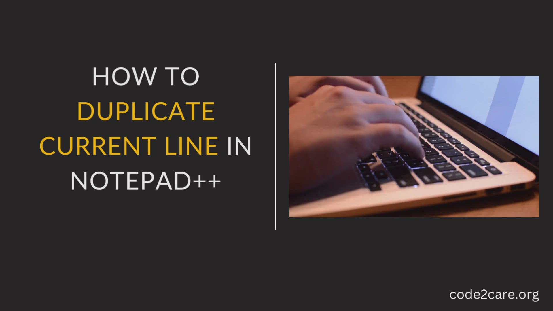 'Video thumbnail for How to duplicate current line in Notepad++'