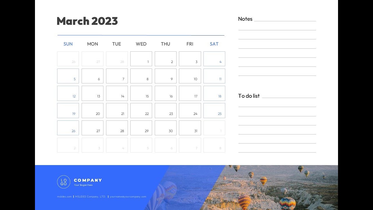 'Video thumbnail for Free Printable March 2023 Calendar Template: PDF, PPTX, and Google Slides'