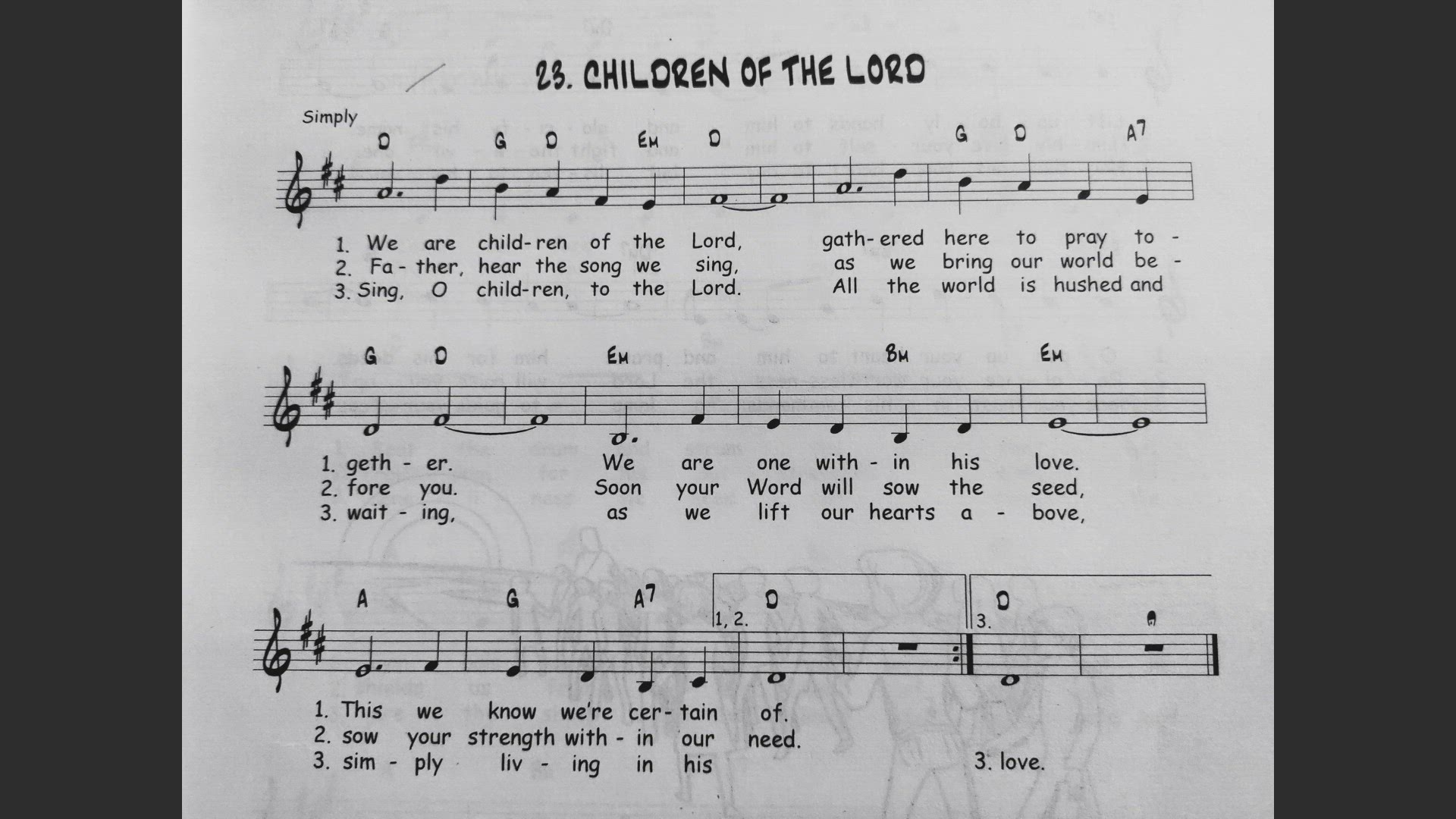 'Video thumbnail for Children Of The Lord - Catholic Mass Song Sheet Music'