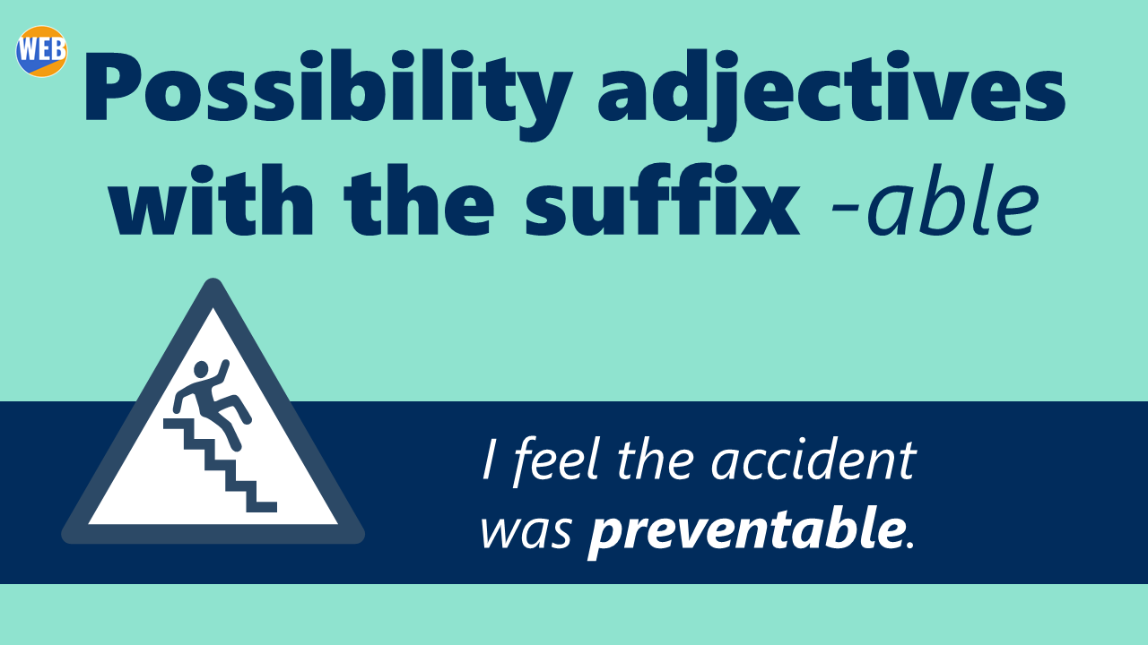 'Video thumbnail for Common Examples of the Suffix -ABLE'