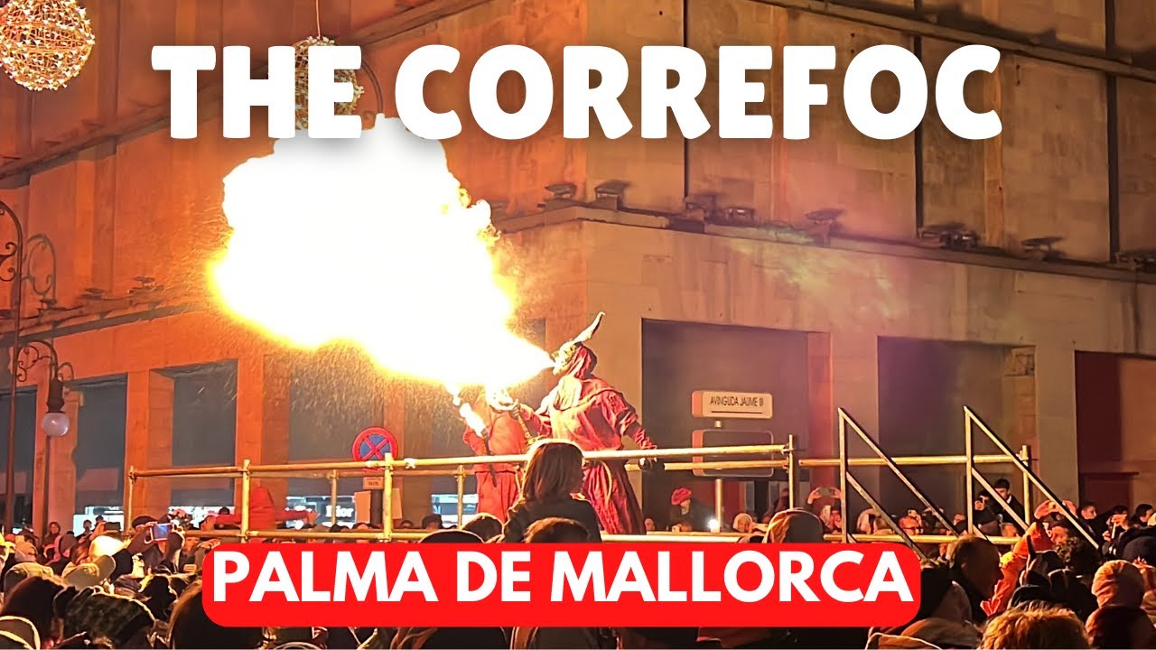 Video thumbnail for Palma de Mallorca SET ALIGHT at the Correfoc Celebrations