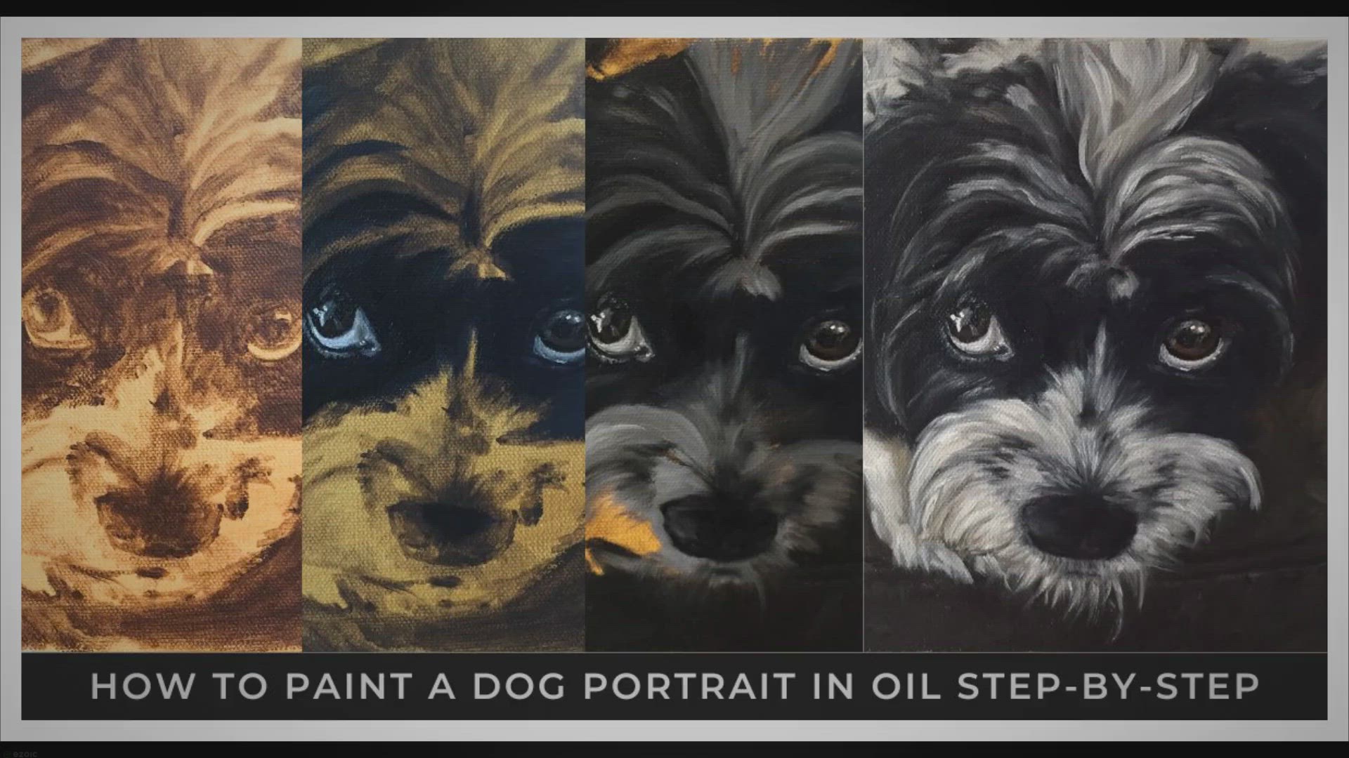 'Video thumbnail for How to Paint A Dog Portrait in Oil Step-by-Step'