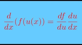 'Video thumbnail for Use the chain  rule in differentiation  -  derivative of a function  -  part 5'
