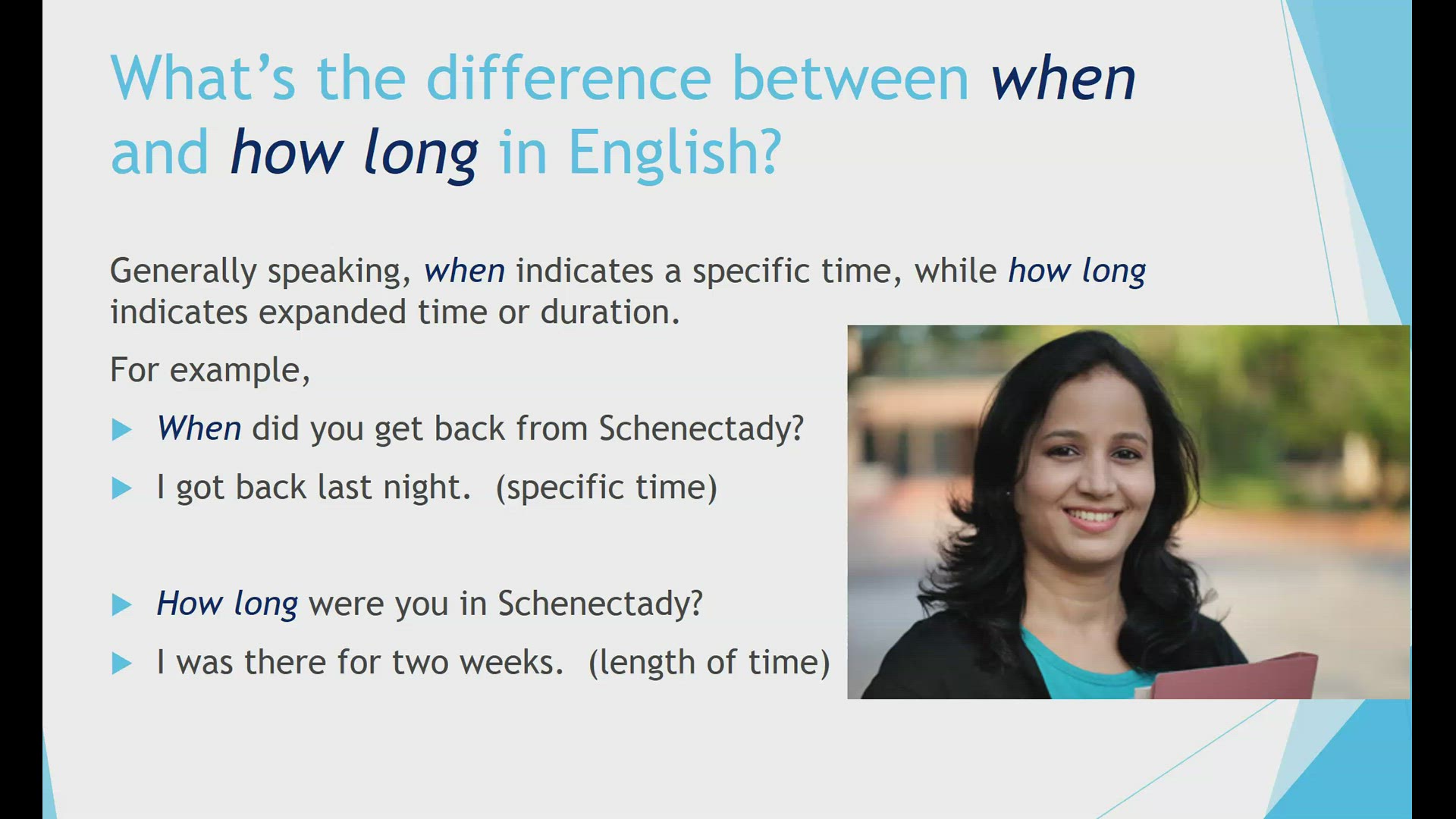 'Video thumbnail for When vs. How long'