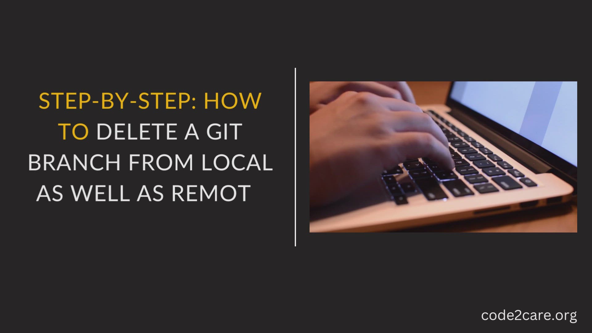 'Video thumbnail for Step-by-Step How to delete a git branch from local as well as remote origin'
