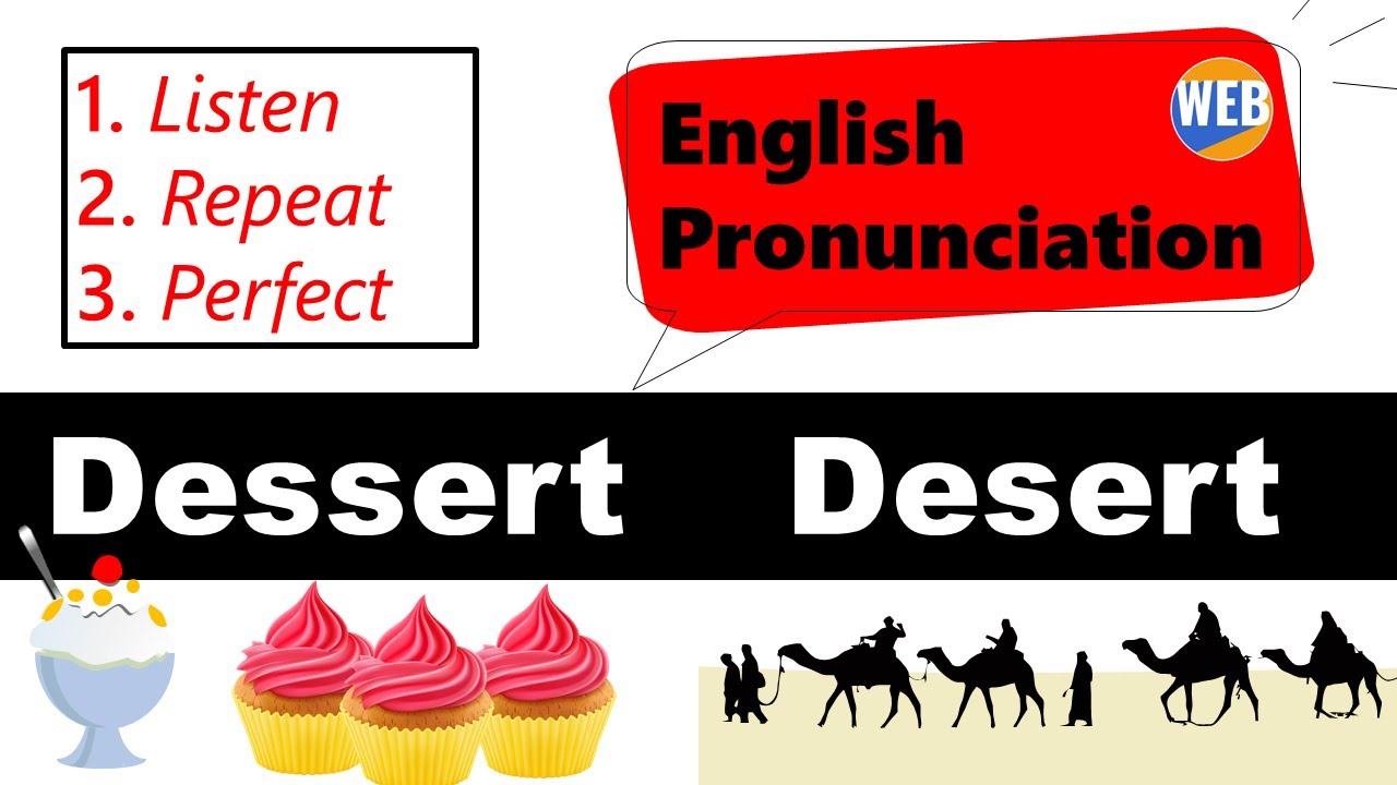 'Video thumbnail for 📌Dessert vs Desert 💬Pronounce these words CORRECTLY'