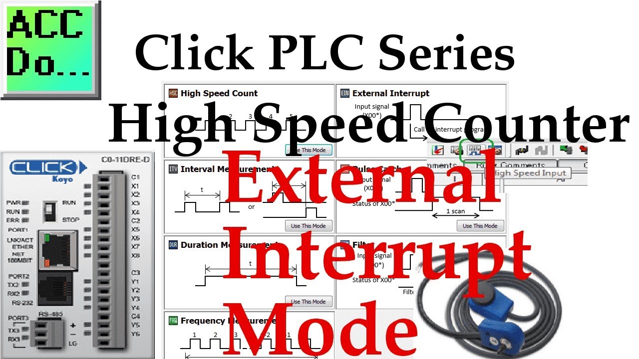 'Video thumbnail for Click PLC High Speed Counter Input External Interrupt Mode'