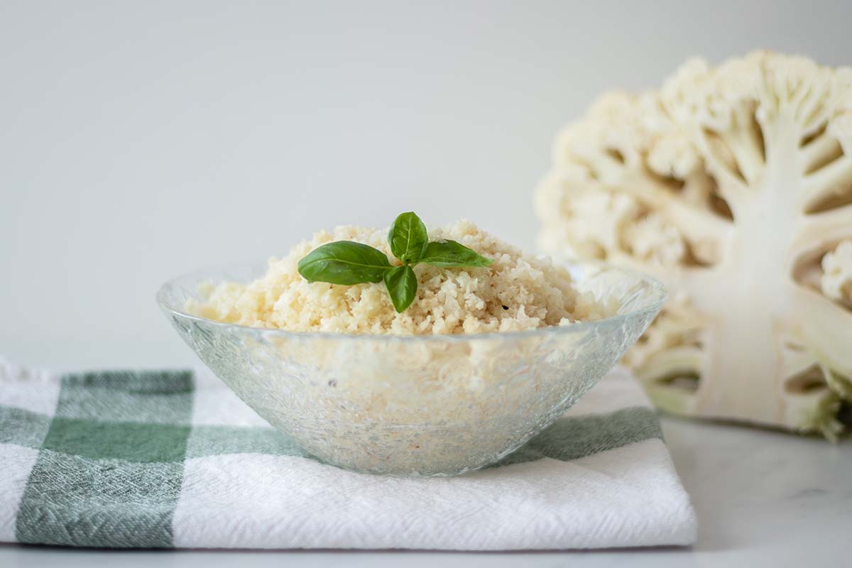 'Video thumbnail for How To Make Cauliflower Rice For Batch Cooking'