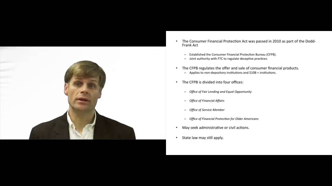 'Video thumbnail for Consumer Financial Protection Act'