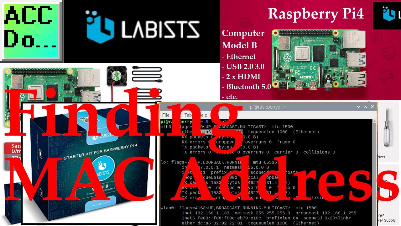'Video thumbnail for Raspberry Pi Finding MAC Address'
