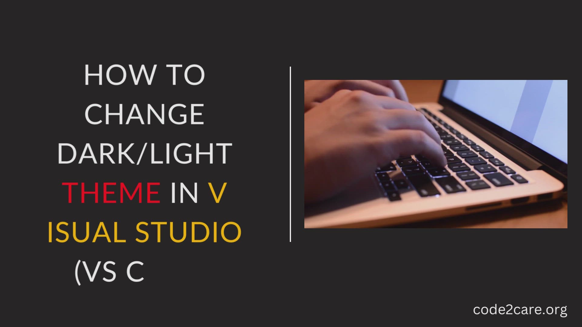 'Video thumbnail for How to Change DarkLight theme in Visual Studio (VS Code)'