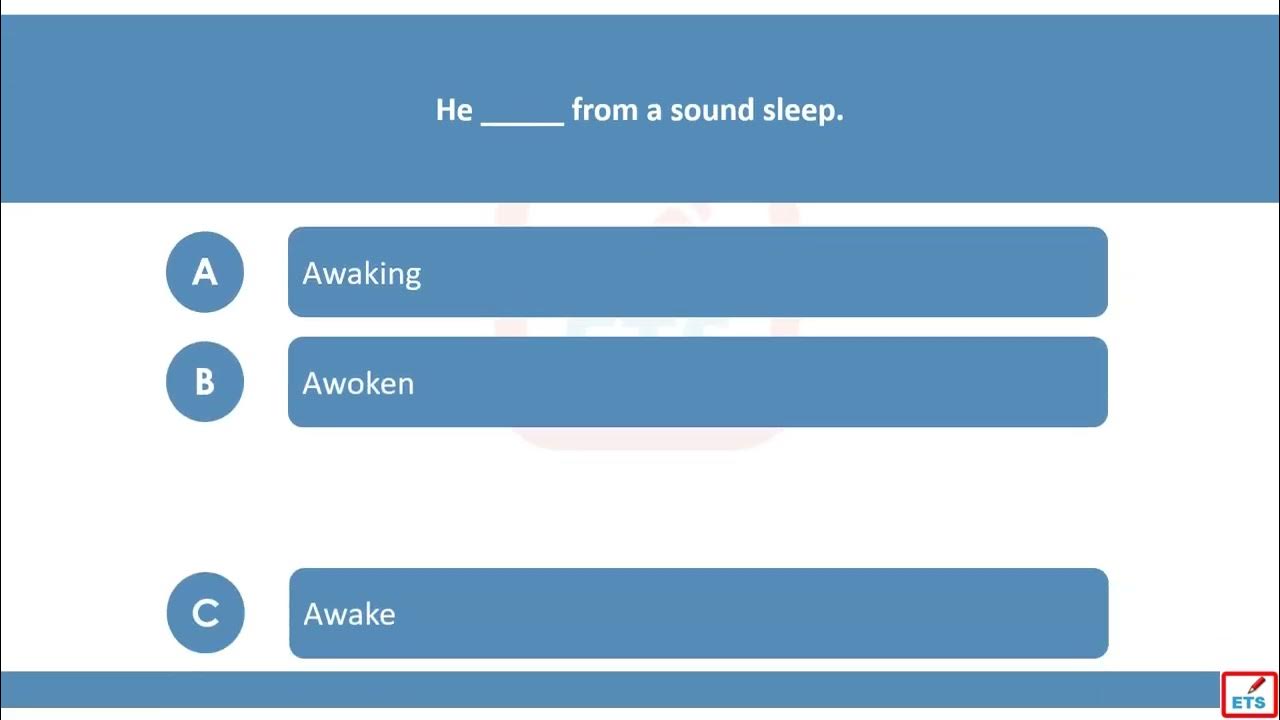 'Video thumbnail for Awake, Awoke, Awoken, Awaking Quiz'