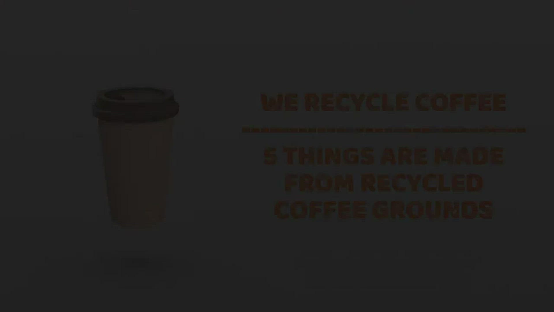 Video thumbnail for 5 Cool Things Made from Recycled Coffee Grounds