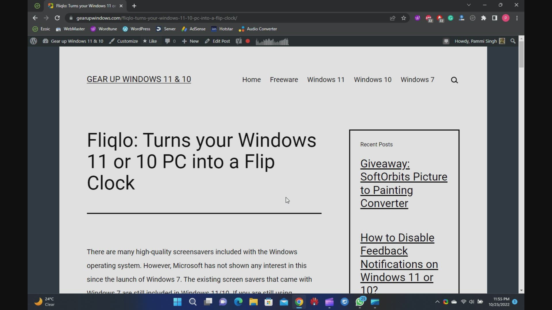 'Video thumbnail for Turn your Windows 11 or 10 PC into a Flip Clock using Fliqlo'