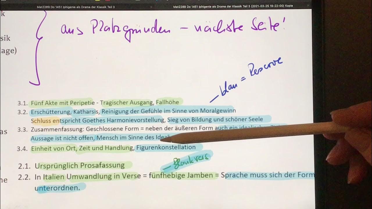 Video thumbnail for Was macht „Iphigenie auf Tauris“ zu einem Werk der Klassik (Tipp: Wie man keine Punkte verschenkt!)