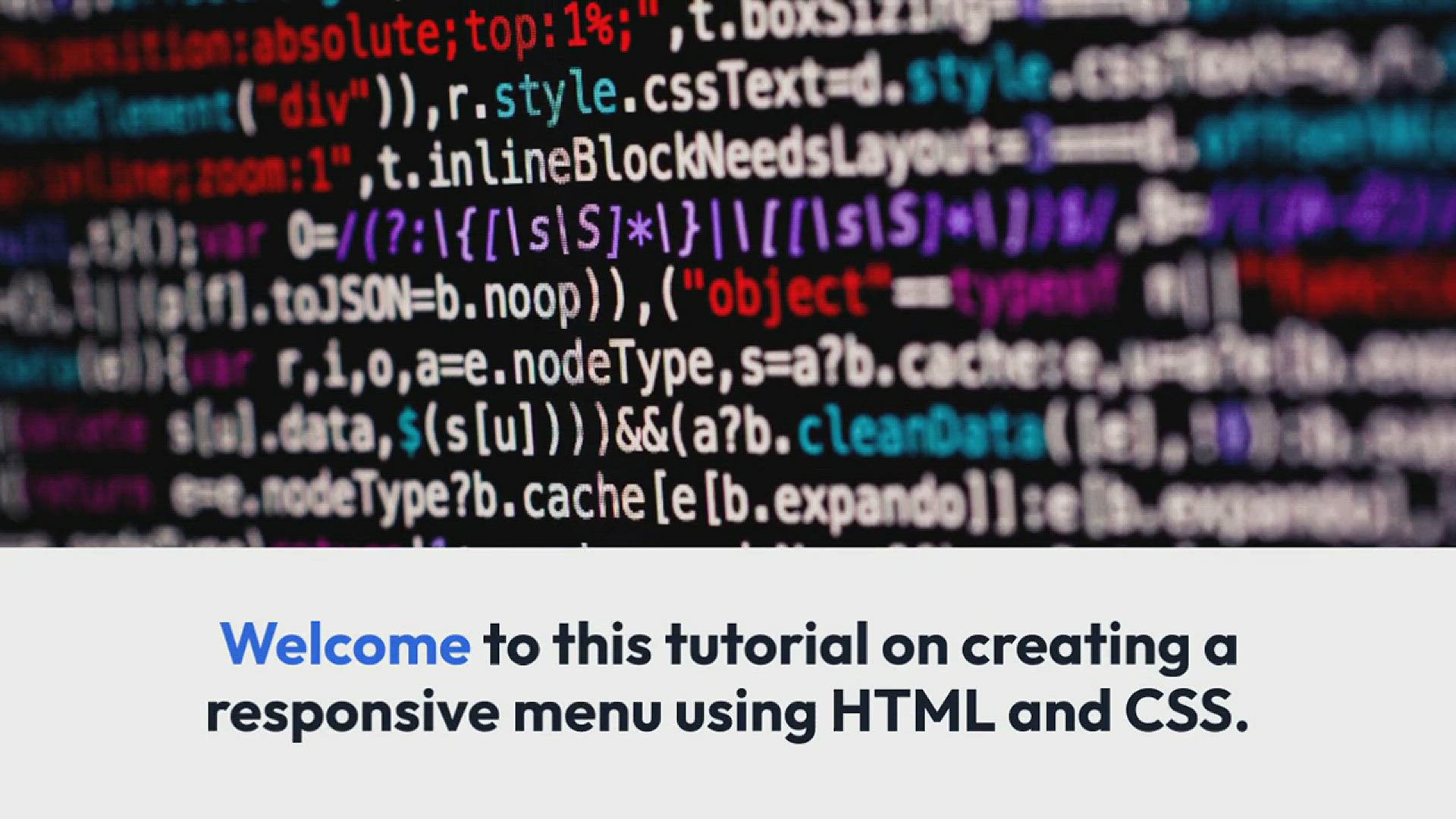 'Video thumbnail for Responsive Menu Using HTML and CSS with (source code)'