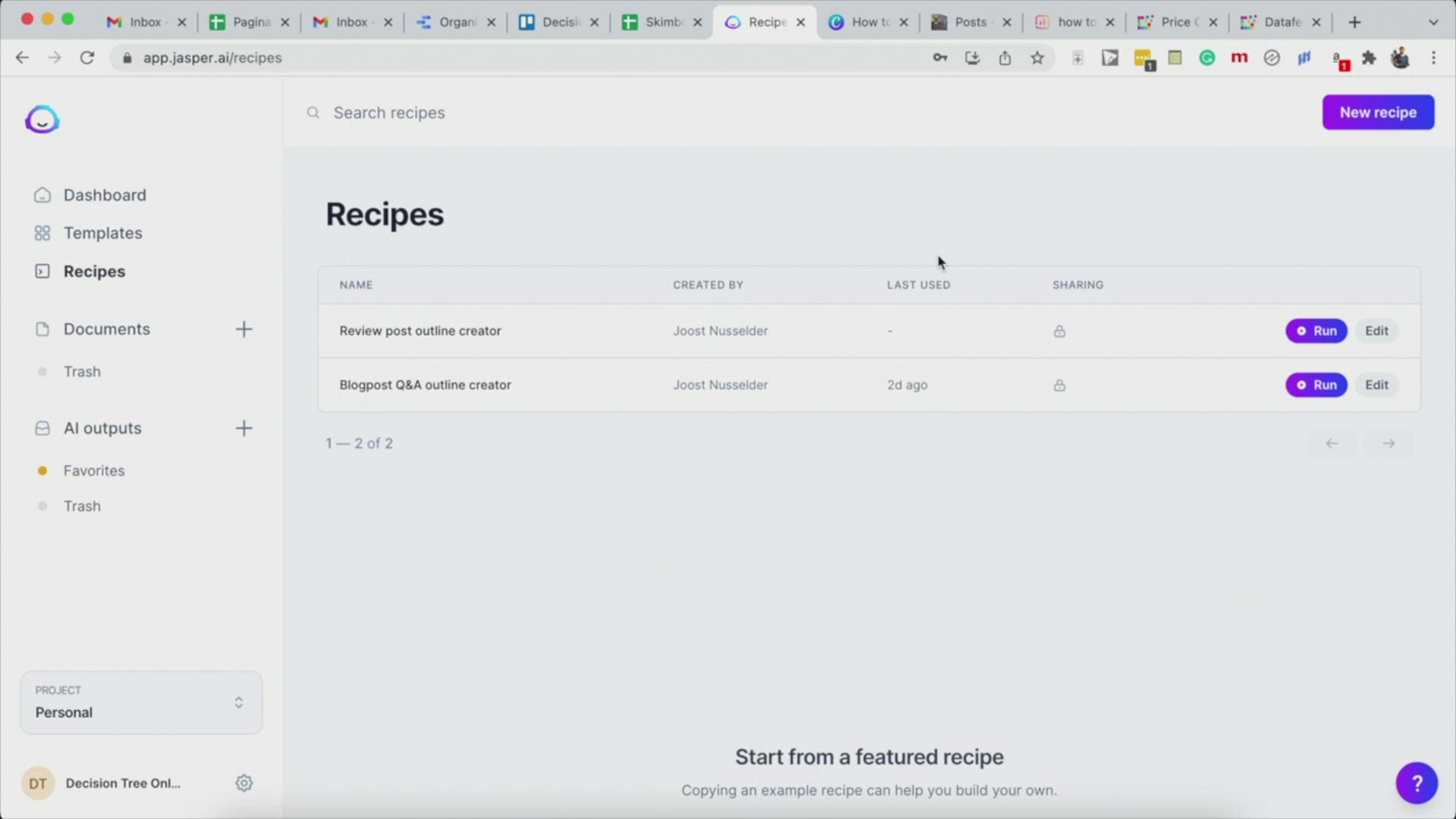 'Video thumbnail for Jasper.ai full blogpost outline creator'