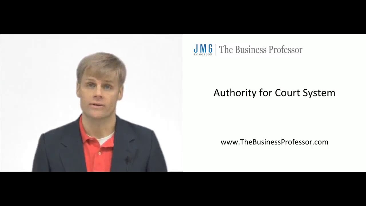 'Video thumbnail for Authority for US Federal Court System'