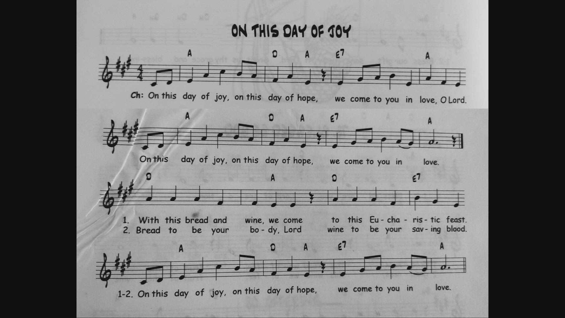 'Video thumbnail for On This Day Of Joy - Catholic Mass Song Sheet Music'