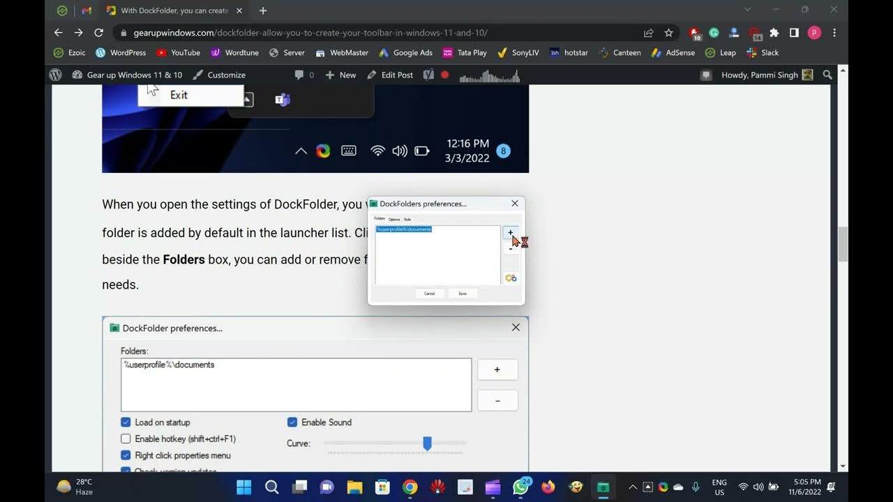 'Video thumbnail for DockFolders: Allow you to Create your Toolbar in Windows 11 and 10'