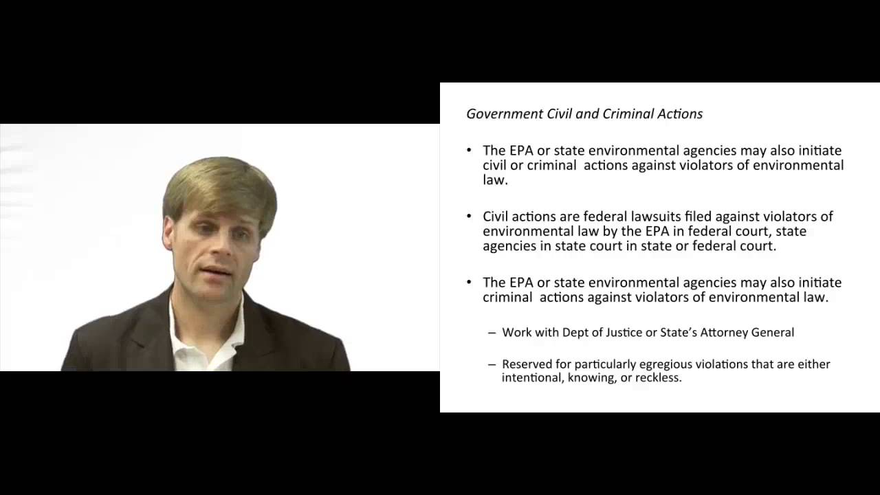 'Video thumbnail for Enforcement of Environmental Protection Laws'