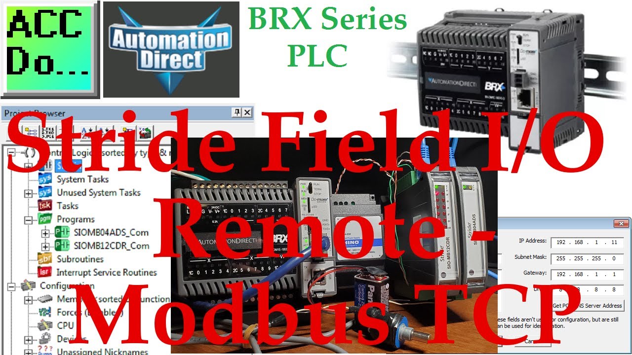 'Video thumbnail for BRX Do-More PLC to Stride Modbus TCP Remote IO'