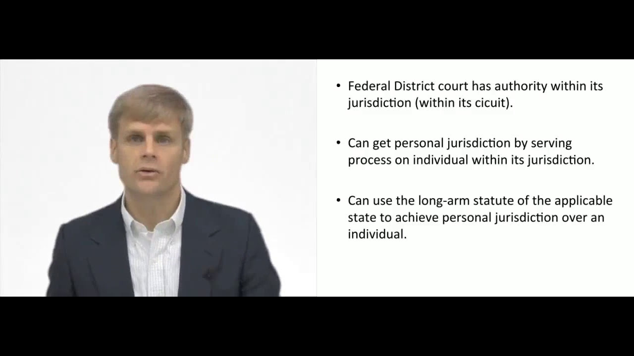'Video thumbnail for Federal Court Personal Jurisdiction'