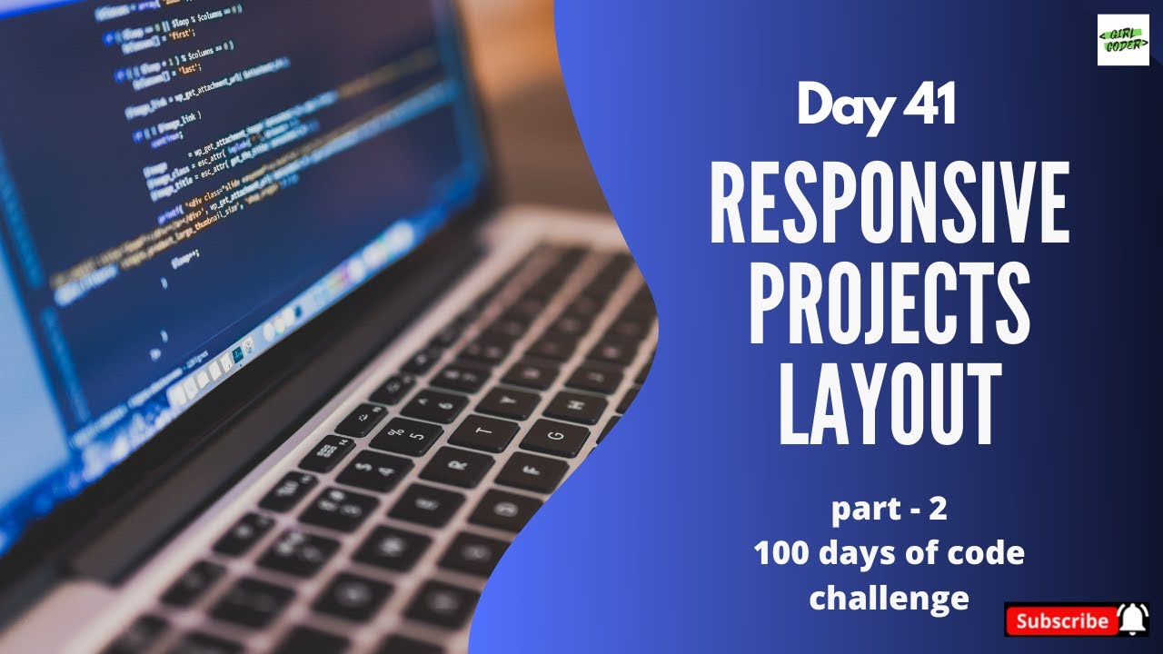 Video thumbnail for Responsive Projects Layout | Part 2 | 100 days of code challenge | Day 41