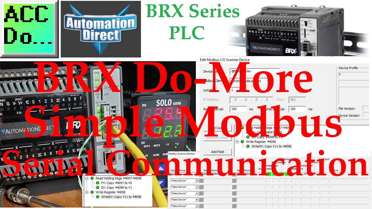 'Video thumbnail for BRX Do-More Simple Modbus Serial Communication'
