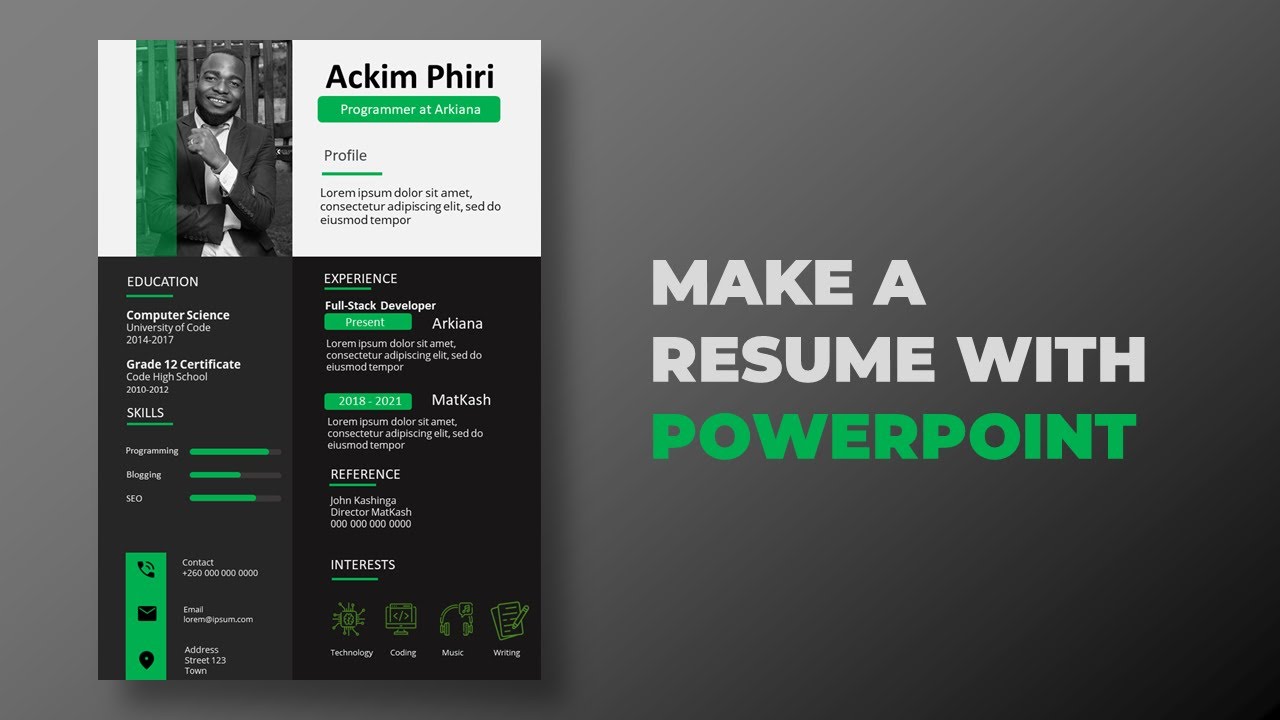 Video thumbnail for Power Point for Beginners | Make a Resume