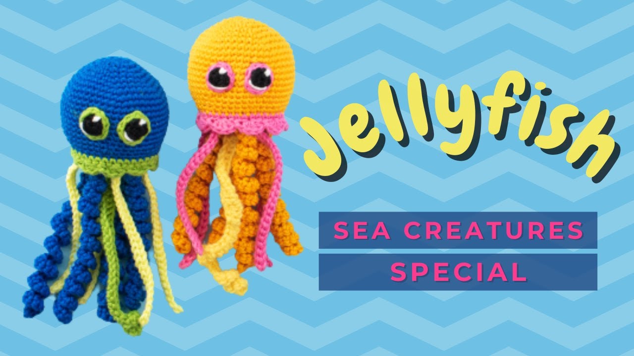 Video thumbnail for Jellyfish crochet free pattern - How to crochet amigurumi Jellyfish (NO SEW)