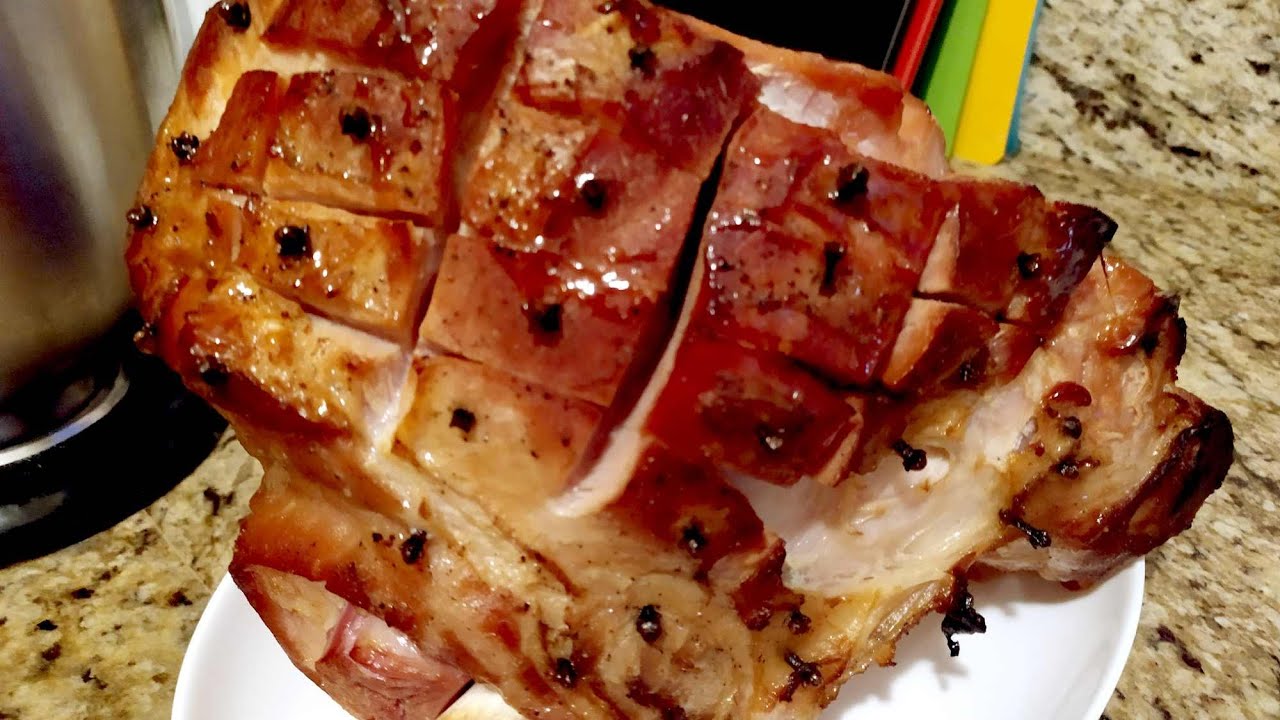 'Video thumbnail for Garlic Studded Ham with Cherry Glaze'