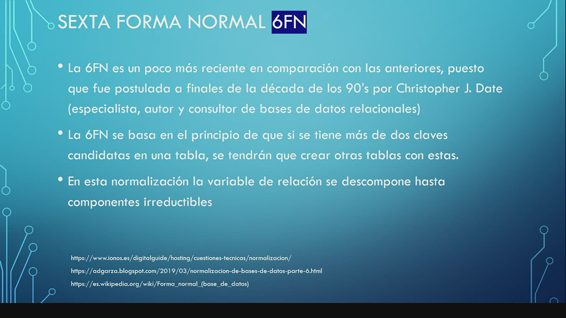 'Video thumbnail for Sexta Forma Normal de Bases de Datos - 6FN '