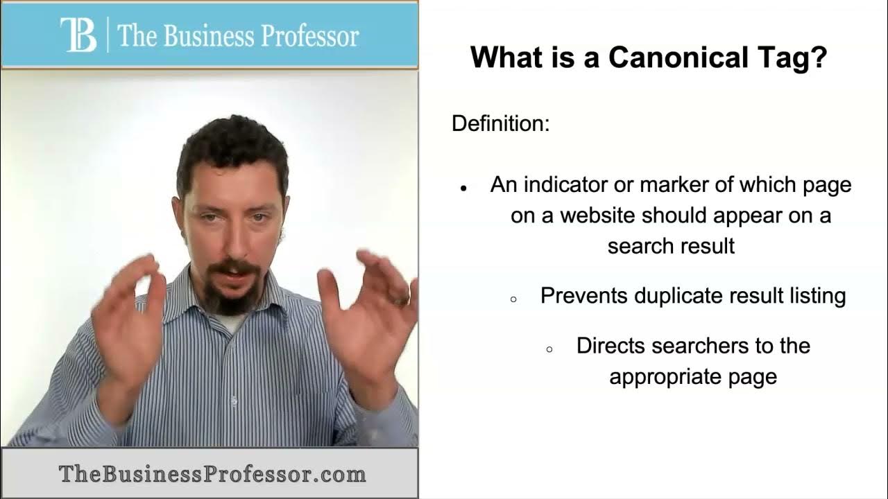 Video thumbnail for Canonical Tag (Marketing)