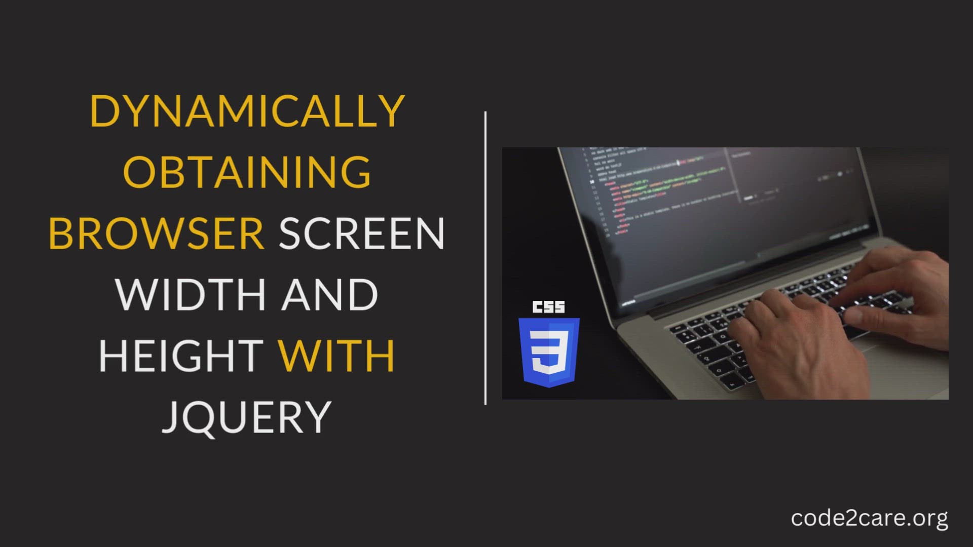 'Video thumbnail for Dynamically Obtaining Browser Screen Width and Height with jQuery'