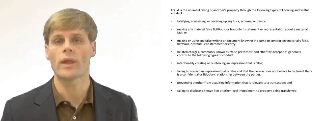 'Video thumbnail for What is Criminal Fraud?'