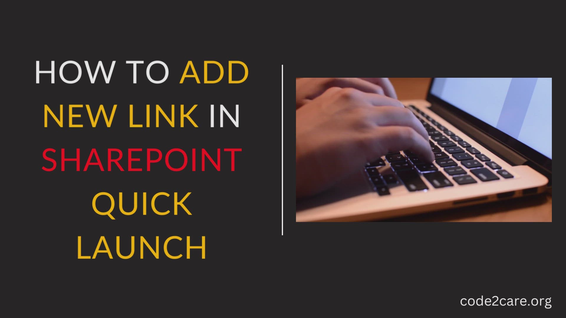 'Video thumbnail for How to add new link in SharePoint quick launch'