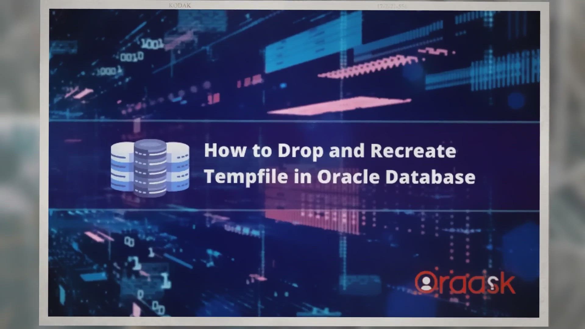 Video thumbnail for How to Drop and Recreate Tempfile in Oracle Database
