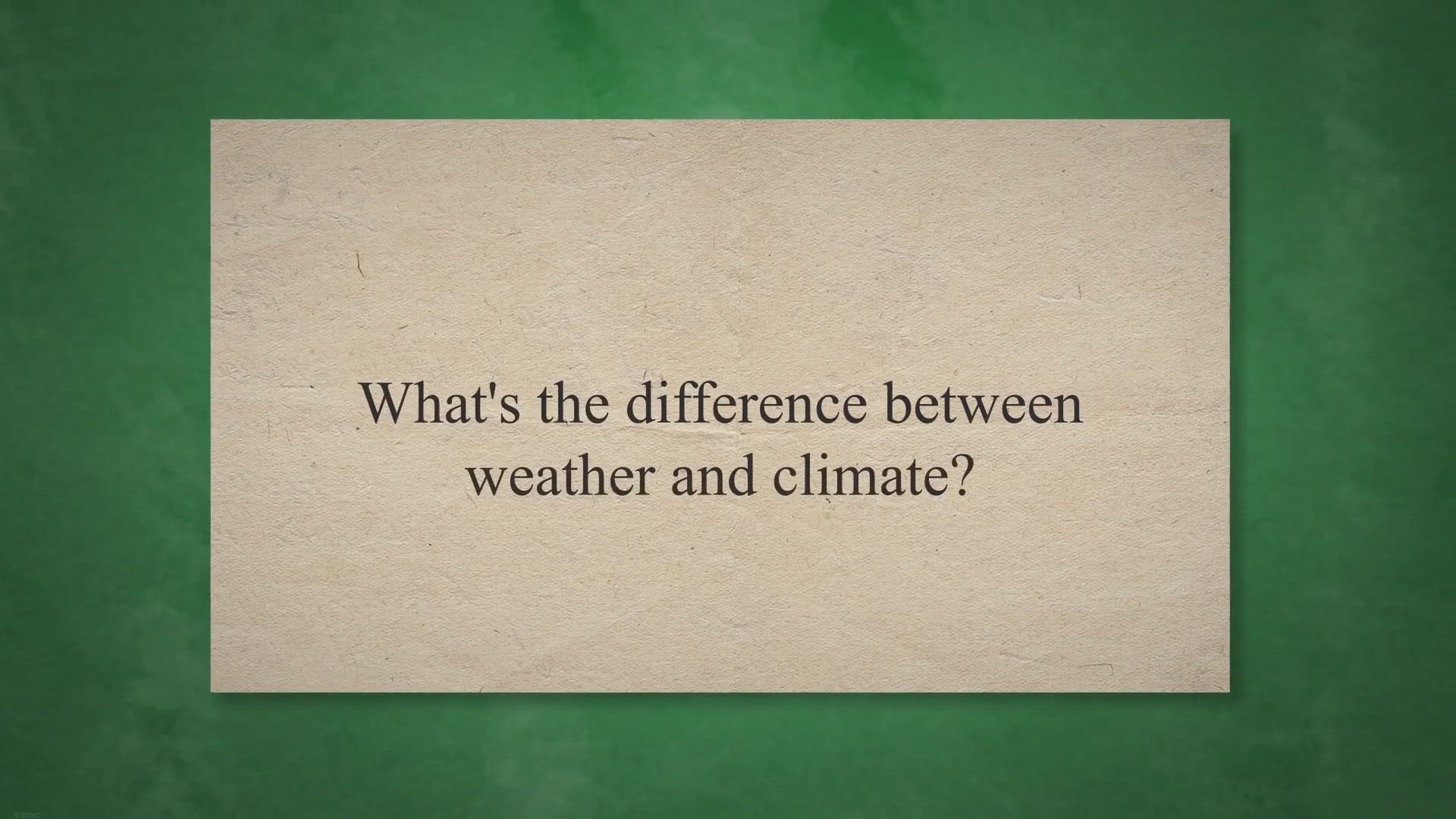 'Video thumbnail for What’s the Difference Between Weather and Climate?'