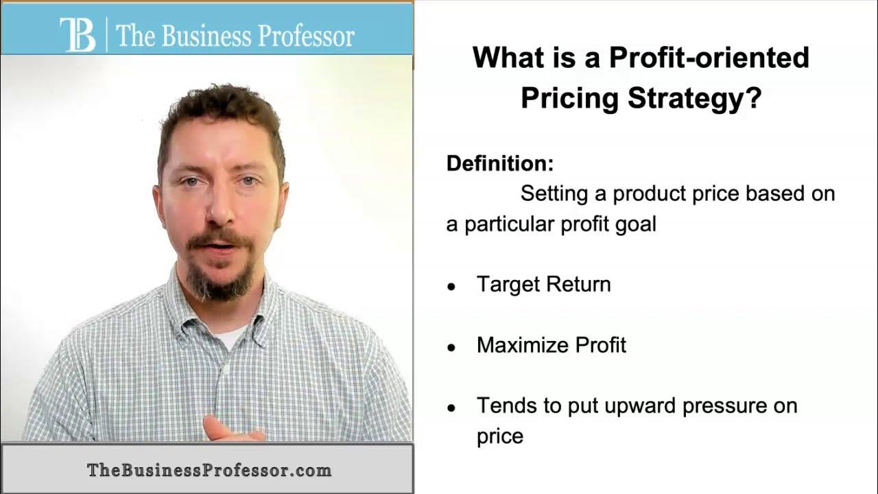 Video thumbnail for Profit Oriented Pricing Strategy