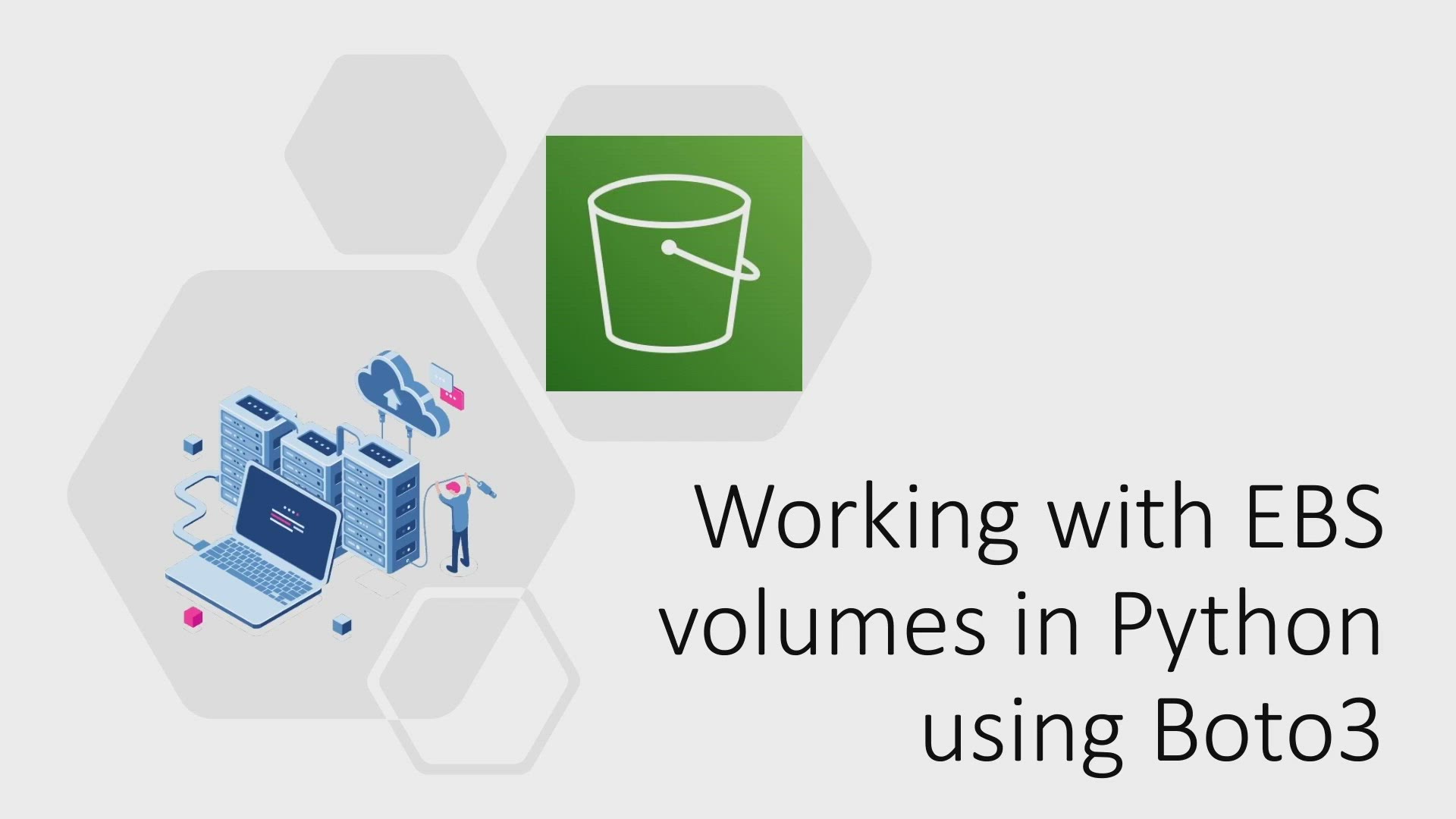 'Video thumbnail for Working with EBS volumes in Python using Boto3'