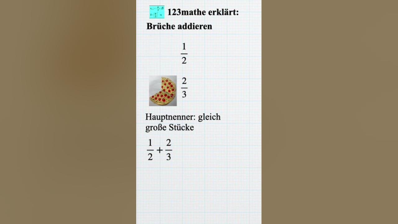 'Video thumbnail for Brüche addieren #shorts'