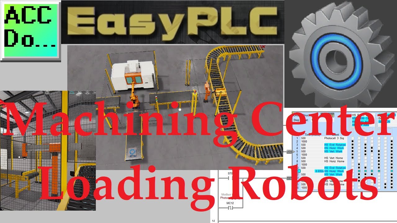'Video thumbnail for EasyPLC Machining Center Loading Robots'