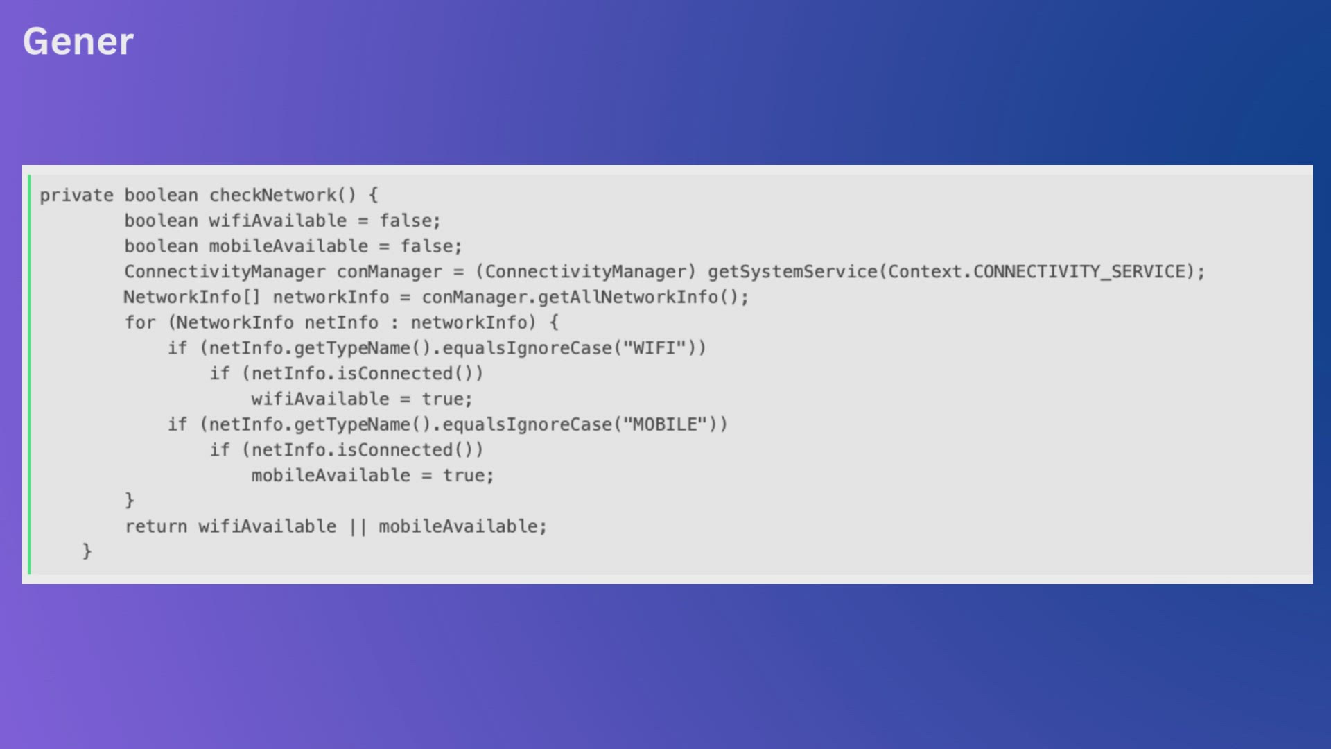 'Video thumbnail for Java code to check Internet Connection on Android Device Programmatically'