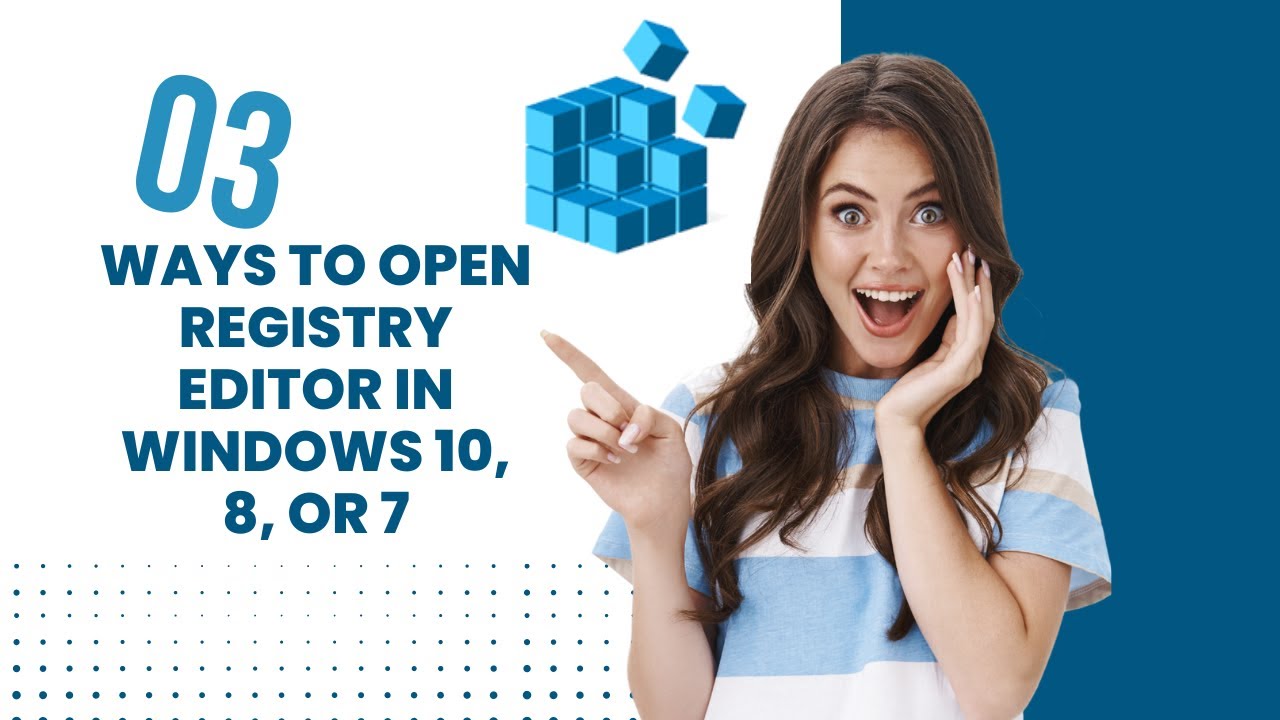 'Video thumbnail for 3 Ways to Open Registry Editor in Windows 10, 8, or 7'