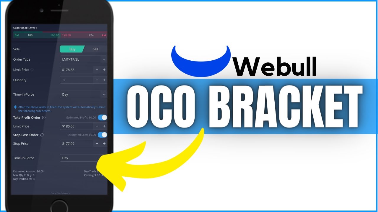 'Video thumbnail for How to Set Stop Loss and Take Profit on Webull Mobile App | OCO Bracket Order'