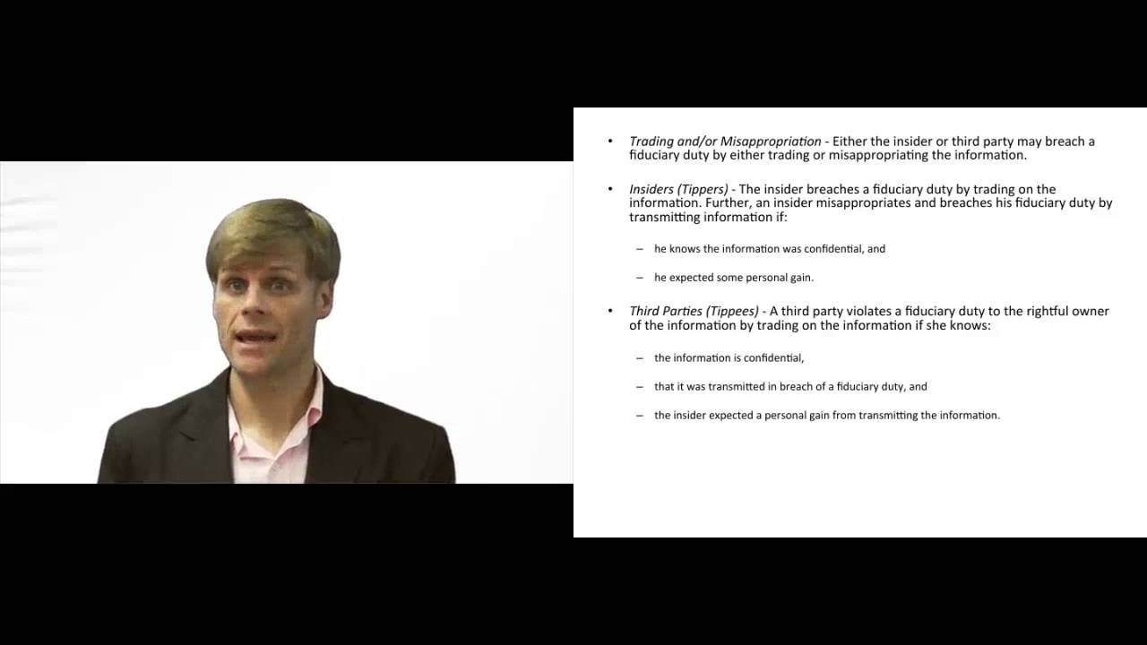 'Video thumbnail for Liability for Insider Trading under Rule 10b5'