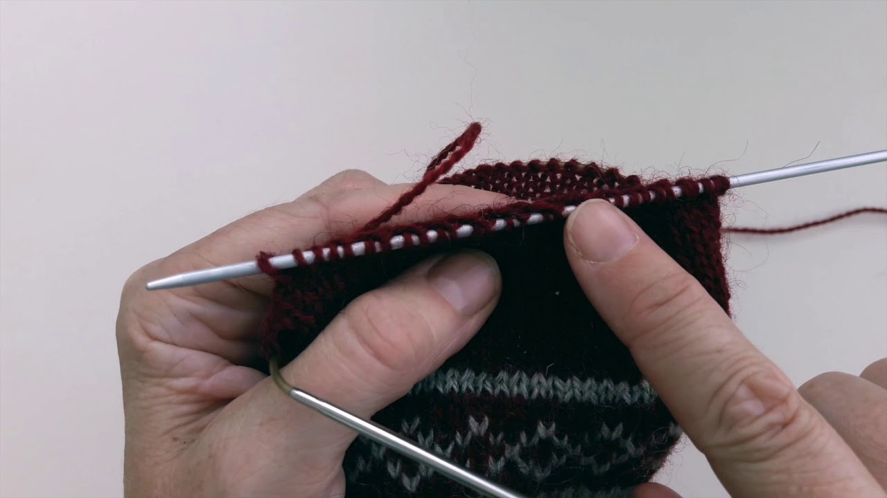 'Video thumbnail for Easy Colourwork Socks - Creating the Heel flap'