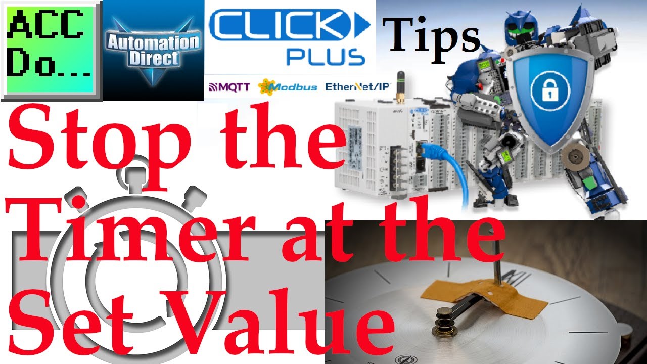 'Video thumbnail for Click PLC Stop the Timer at the Set Value'