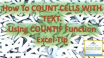 'Video thumbnail for How To Count Cells With Text. Excel Tip.'